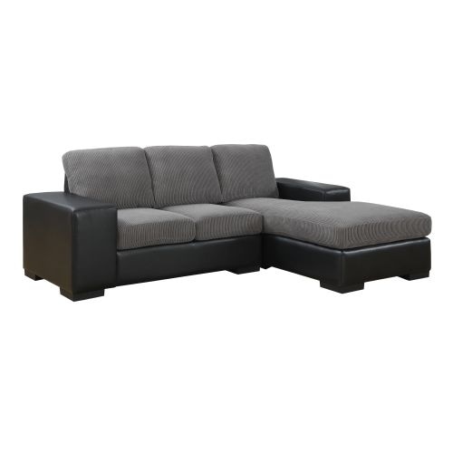 Monarch Specialties Corduroy Sofa With Lounger I And Monarch Specialties Corduroy Sofa With Lounger I And Faux Leather Chaise