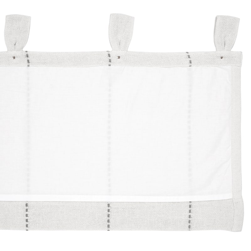 Stitched Burlap White Valance 16x72 - M