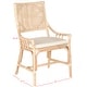 preview thumbnail 23 of 33, SAFAVIEH Donatella Coastal Rattan Cushion Chair - 22" W x 24" L x 37" H