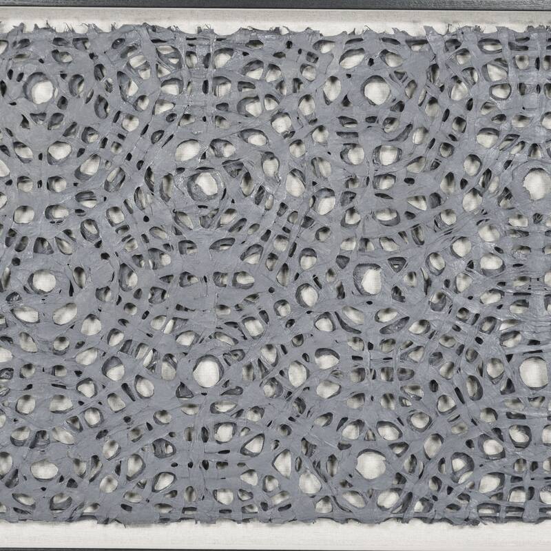 HUJI Papier-Mache Ripples Shadow Box Wall Decor