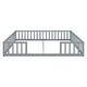 preview thumbnail 15 of 50, Two Twin Floor Bed with Fence,Guardrails
