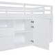 preview thumbnail 21 of 33, Twin Size Loft Bed for Kids, Wooden Loft Bed with 4 Storage Drawers, Cabinet, Shelves, Low Loft Bed Frame with Safety Guardrails