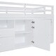 preview thumbnail 11 of 12, Twin Size Loft Bed with 4 Drawers, Underneath Cabinet, and Shelves for Space-Saving, White