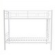 preview thumbnail 10 of 13, White Twin over Twin Size Metal Bunk Bed with High Guardrail