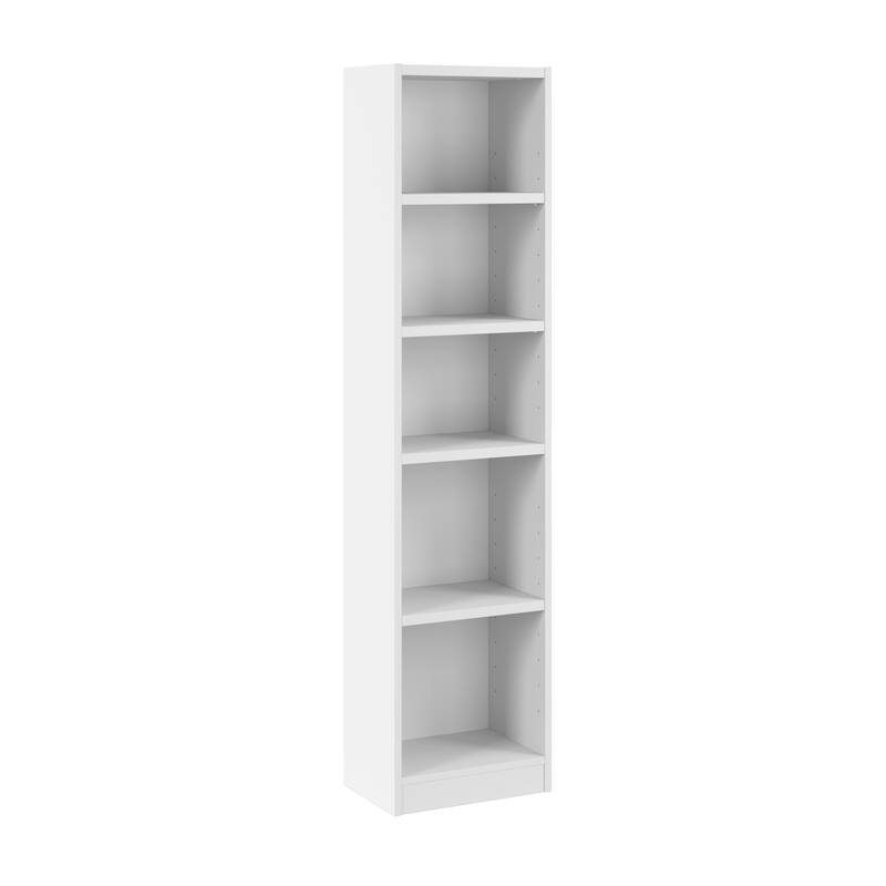 Bush Furniture Universal 17W Narrow 5 Shelf Bookcase Storage