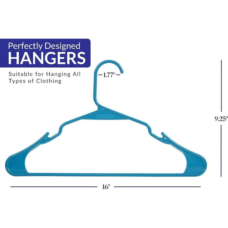 Royale Plastic Hangers For Clothes - Ideal For Everyday Standard Use