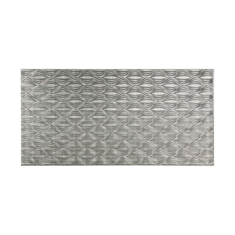 FASÄDE Shallot 4-foot x 8-foot PVC Wall Panel in Crosshatch Silver - Silver - 4 x 8