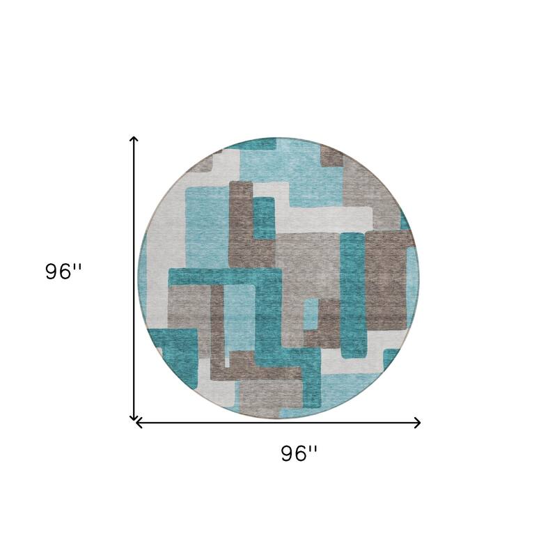 HomeRoots Abstract Transitional Rectangle Outdoor Rug