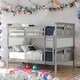 preview thumbnail 2 of 34, Multifunction Full over Full Bunk Bed With Ladder Solid Construction