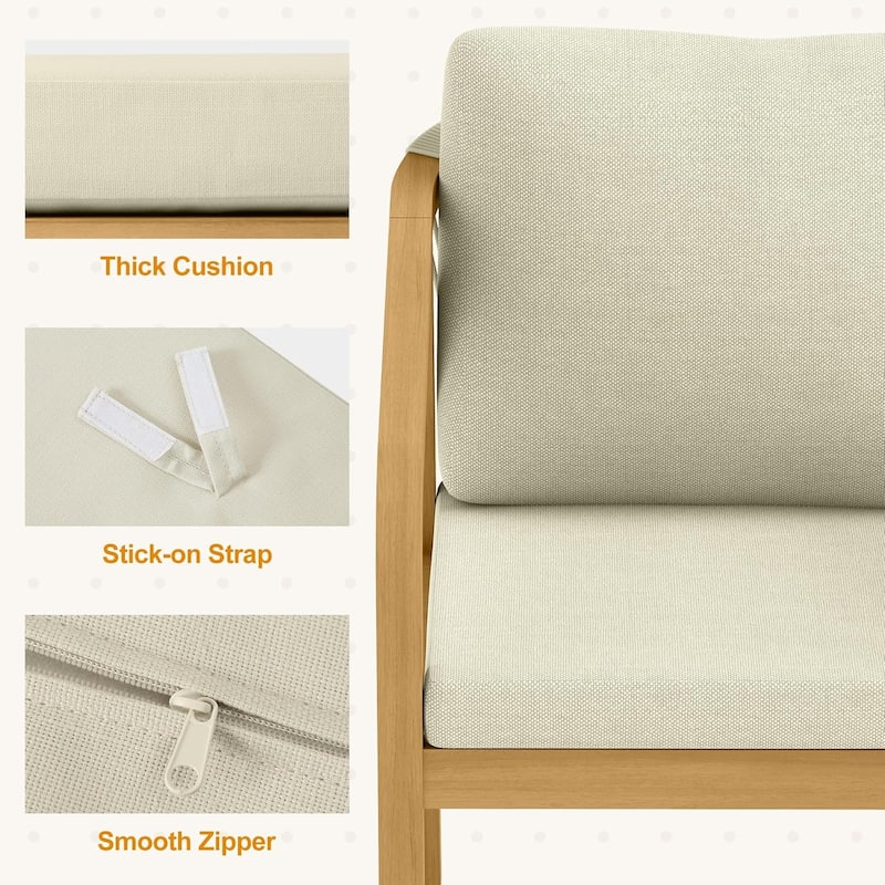 5-Piece Patio Dining Set Table & Chairs - N/A