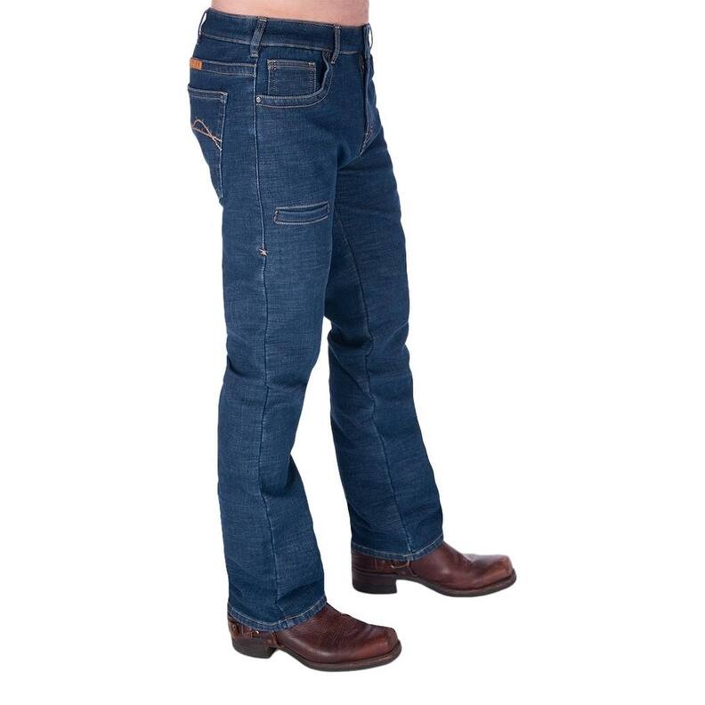 B. Tuff Western Jeans Mens Winter Microfiber Lined Med Wash MTFWNT