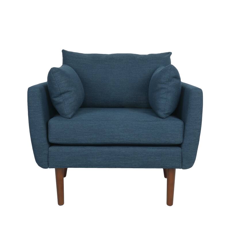 Roomfitters Modern Upholstered Accent Club Chair with Cushions, Mid-Century Supportive Lounge Seating