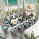 preview thumbnail 31 of 52, Kullavik Outdoor Dining Set, Rattan Patio Furniture Dining Table & Chairs 15Pcs Turquoise