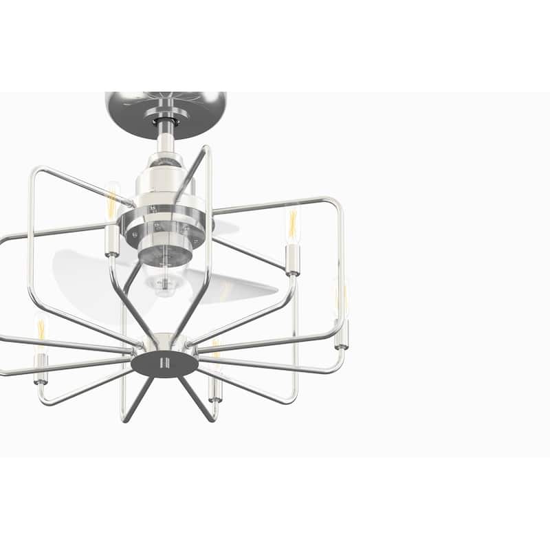 Fanimation Influencer 22 inch Indoor Ceiling Fan with LED Light Kit - Chrome