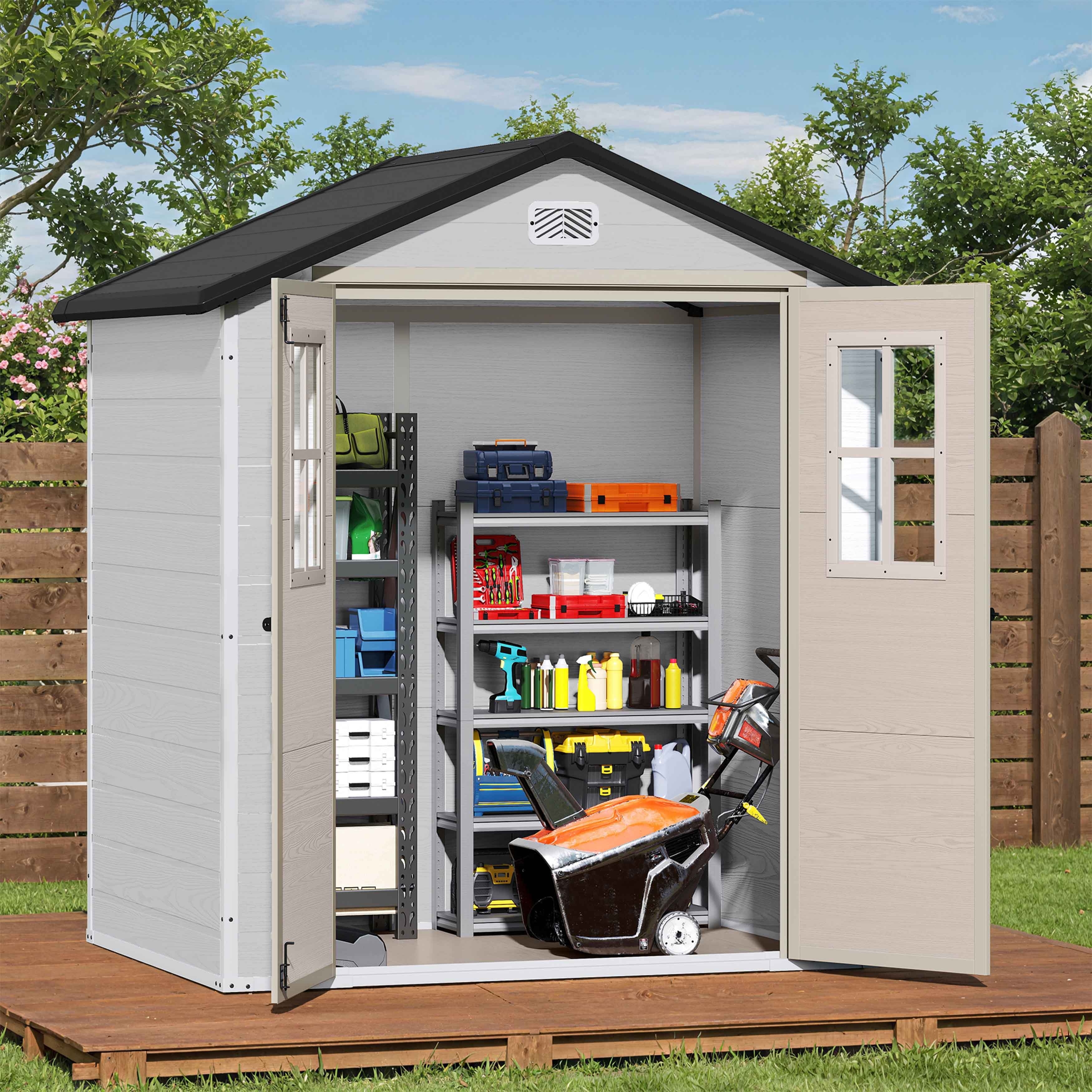 MORPHOSE memories garden グレー 未使用 Moasis 6x4.4 Ft Resin Storage Shed - Overstock - 43381741