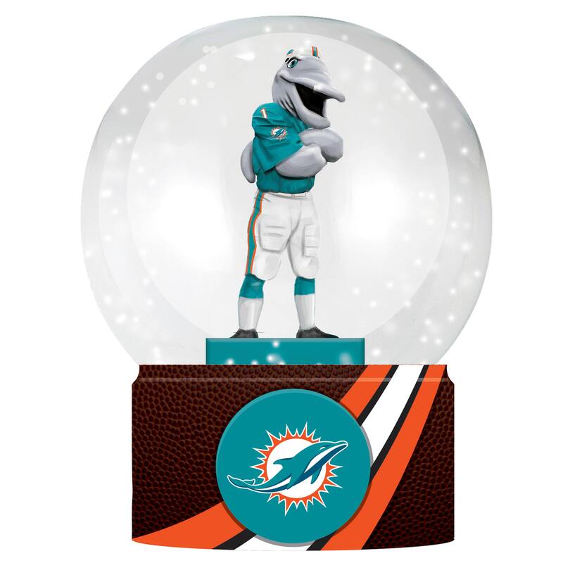 Miami Dolphins 5 in. Glass Tabletop Snow Globe