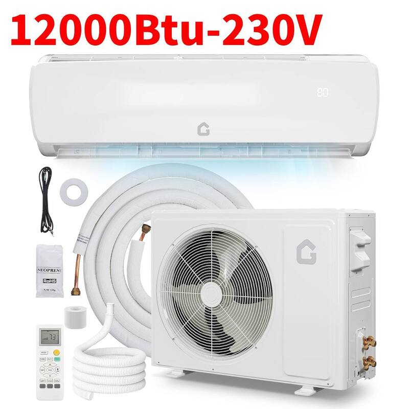 12000BTU 230V L Panel Mini Split Unit Air Conditioner, for Rooms up to 750 Sq. Ft. - N/A