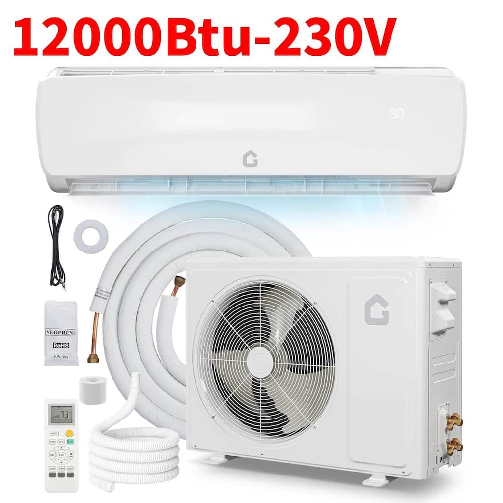 12000BTU 230V L Panel Mini Split Unit Air Conditioner, for Rooms up to 750 Sq. Ft. - N/A