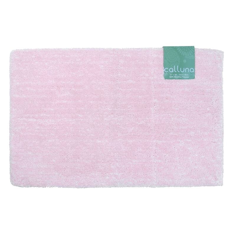 Calluna Heathered Bath Rug - Crystal Pink