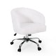 preview thumbnail 9 of 7, Syosset Modern Glam Swivel Office Chair by Christopher Knight Home White + Silver