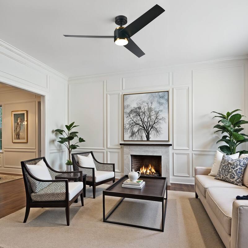 CO-Z 52" LED Ceiling Fan with Dimmable Light Kit and Remote Control - 52 Inches