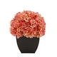 preview thumbnail 4 of 30, Faux Hydrangea in Matte Brown Tapered Zinc Cube