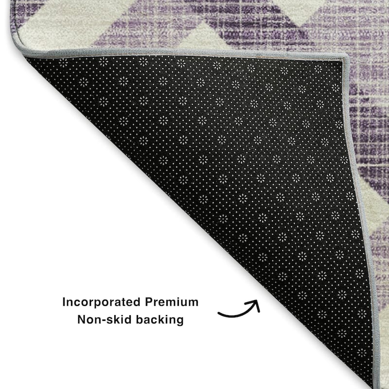 Premium Washable Super Soft Contemporary Geo Mayfield Rug