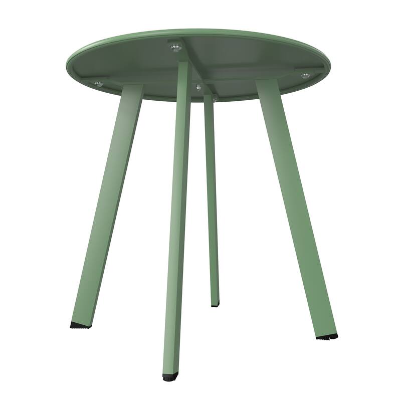 Clihome Round Outdoor Side Table End Table Coffee Table