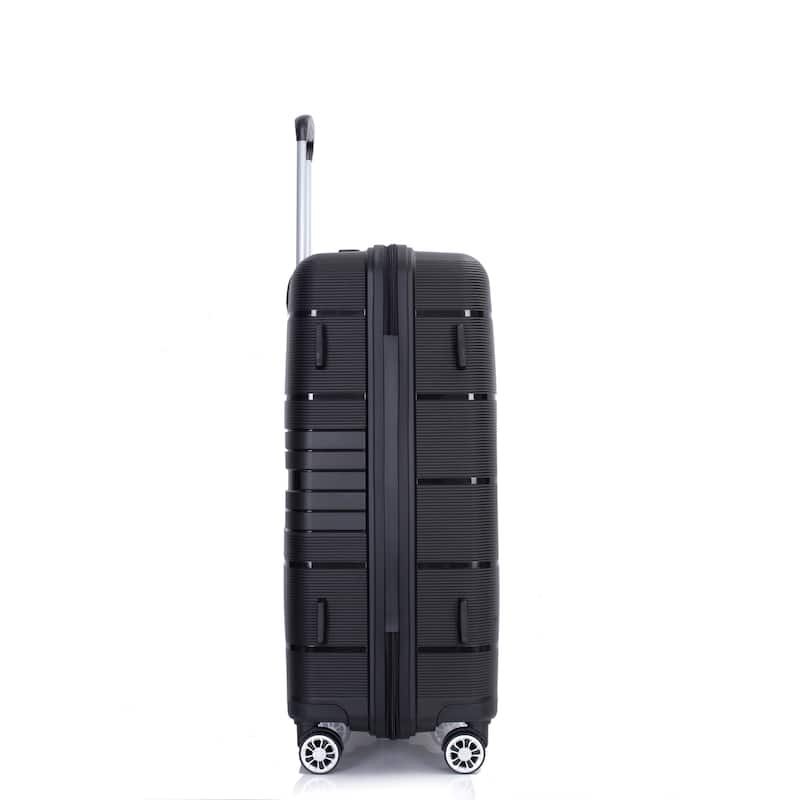 Hardshell 3 Piece PP Luggage Sets, Lightweight Durable Luggage Set with TSA Lock