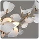 preview thumbnail 14 of 72, KAYLA 31.5" 6-Light Luxury Gold Chandelier, Modern Ceramic Leaf Branch