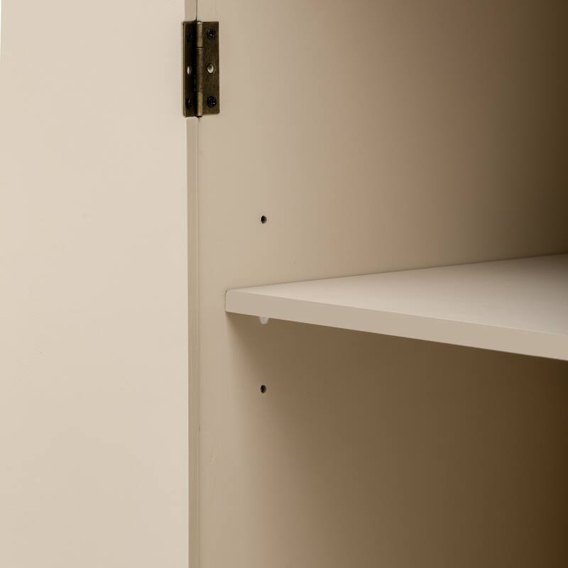 Retro Style Sideboard with Gold Handles and Adjustable Dividers for Living Room or Dining Room