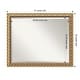 preview thumbnail 4 of 4, Beveled Wood Wall Mirror - Florentine Gold Frame - Outer Size: 31 x 25 in