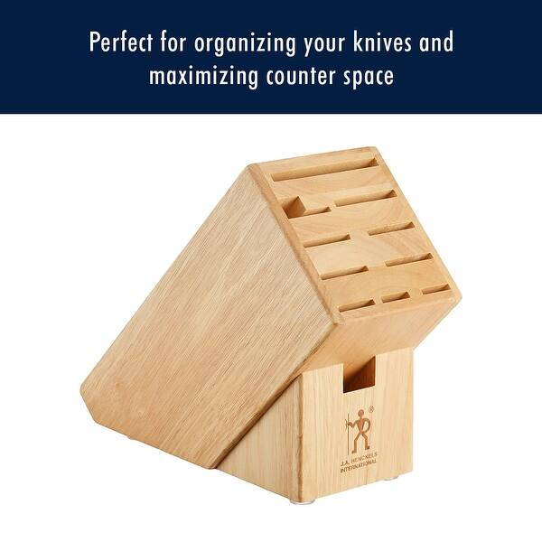 Henckels Hardwood Knife Block, Knife Storage, 11-slot - Natural