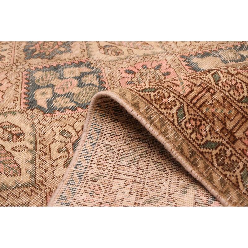 ECARPETGALLERY Hand-knotted Antalya Vintage Tan Wool Rug - 5'0 x 7'8