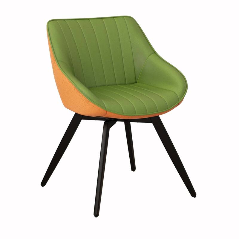 PU Dining Chair With Metal Legs,Set of 2