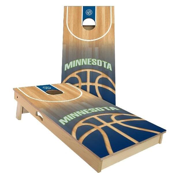 slide 2 of 8, Minnesota Basketball Outdoor Cornhole Board Set