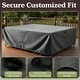 preview thumbnail 3 of 12, Pure Garden Polyester Waterproof Rectangular Patio Table Cover
