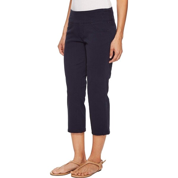 Jag Jeans Womens Petite Peri Straight Pull on Crop