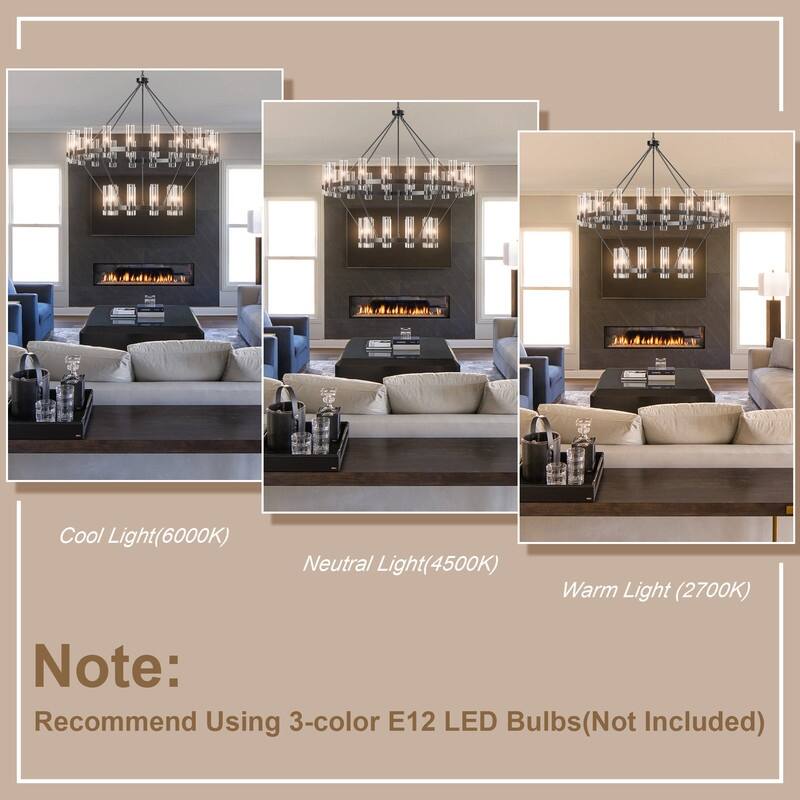 KAYLA 60in 30-Lights Gold Luxury Wagon Wheel Chandelier