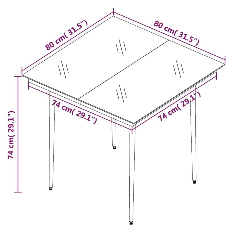 vidaXL Garden Dining Set Black, Cream white - N/A
