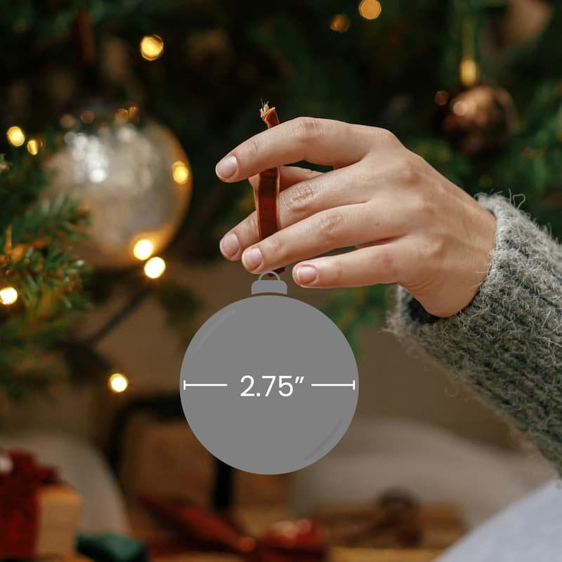 Matte Finish Glass Christmas Ball Ornaments - 2.75" (70mm) - Gold - 12ct