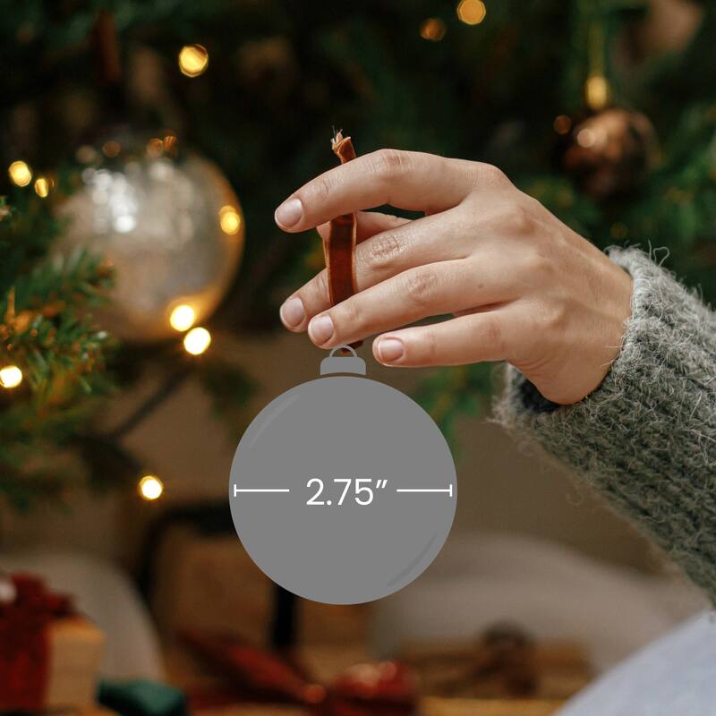 Pearl Finish Glass Christmas Ball Ornaments - 2.75" (70mm) - Fuchsia Pink - 12ct