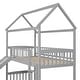 preview thumbnail 9 of 24, Friendly Design Twin Over Twin Bunk Bed with Slide, House Bed with Slide