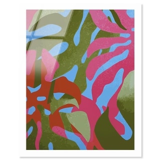 Colorblock Leaves II Boho Decor Acrylic Print by Art Remedy - Bed Bath ...