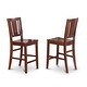 preview thumbnail 7 of 6, Buckland Counter Height Dining Chair in Mahogany Finish - Set of 2(Seat's Type Options)