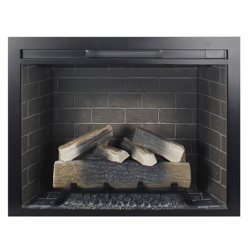 18/23/33 Inch Electric Fireplace Insert Ultra Thin Heater with Set Realistic Flame Touch Remote Control Overheating Protection
