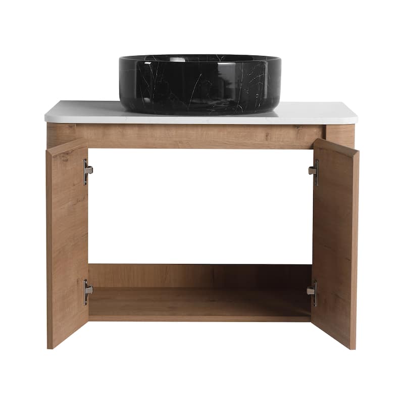 Bathroom Vanity With Sink In 24/30 Inch, Floating Bathroom Vanity With Soft Close Door