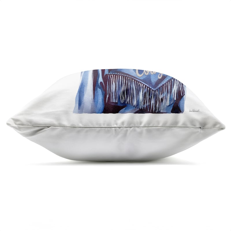 Stupell Disco Cowgirl in Blue Printed Outdoor Throw Pillow Design by Amanda Greenwood