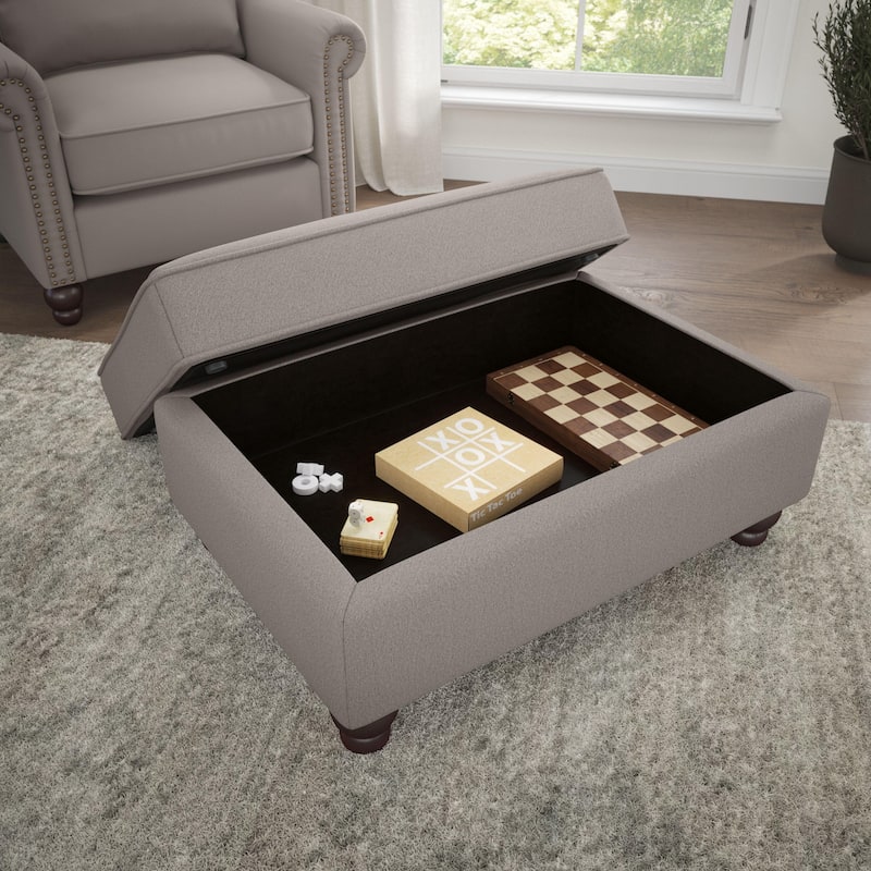 Bush Furniture Coventry Large Upholstered Storage Ottoman