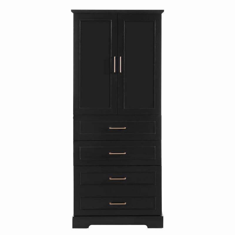 Modern 72.2"H Freestanding Bathroom Cabinet with Adjustable Shelves and Soft-Close Doors for Organized Storage